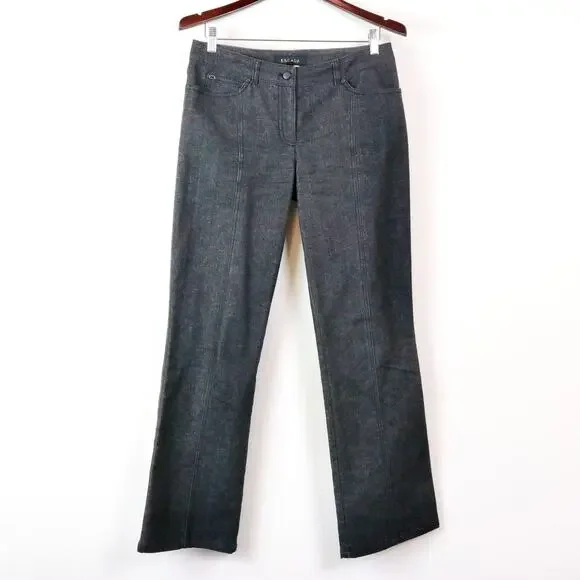 Escada Size US 8 | DE 38 Straight Leg Jeans Heart Zipper Pocket Black - Picture 2 of 11